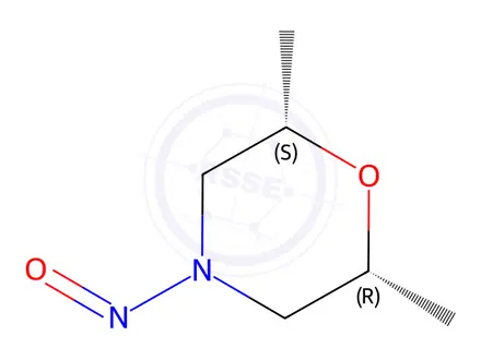 Chemical structure of cis-N-Nitroso-2,6-Dimethyl Morpholine