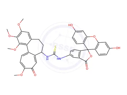 Chemical structure of Colchicine fluorescein, 90%