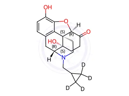 Chemical structure of Naltrexone-[D4]
