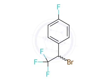 Chemical structure of 1-(1-Bromo-2,2,2-trifluoroethyl)-4-fluorobenzene