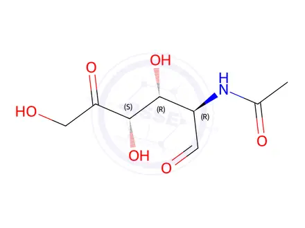 Chemical structure of D-xylo-Hexos-5-ulose, 2-(acetylamino)-2-deoxy-
