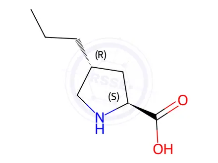 Chemical structure of (4R)-4-Propyl-L-proline