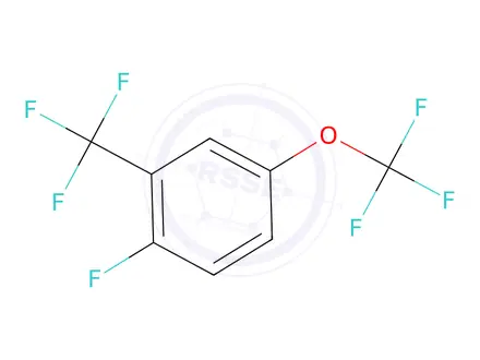 Chemical structure of 1-Fluoro-4-(trifluoromethoxy)-2-(trifluoromethyl)benzene