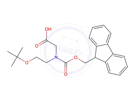 Chemical structure of Fmoc-N-(2-tert-butoxyethyl)glycine dicyclohexylammonium salt
