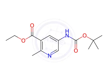 Chemical structure of Ethyl 5-((tert-butoxycarbonyl)amino)-2-methylnicotinate