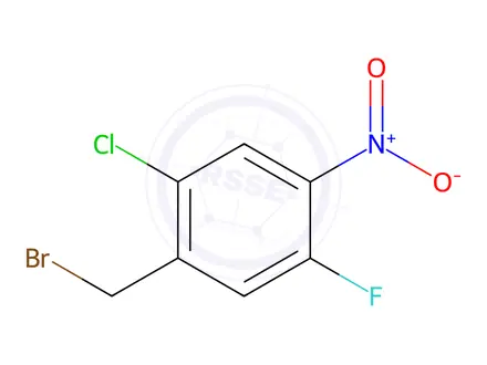 Chemical structure of 1-(bromomethyl)-2-chloro-5-fluoro-4-nitrobenzene