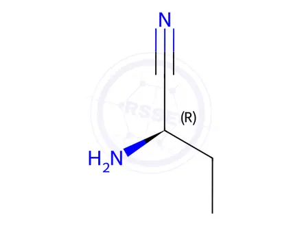 Chemical structure of (R)-2-aminobutanenitrile