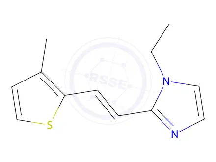 Chemical structure of 1-Ethyl-2-(2-(3-methylthiophen-2-yl)vinyl)-1H-imidazole