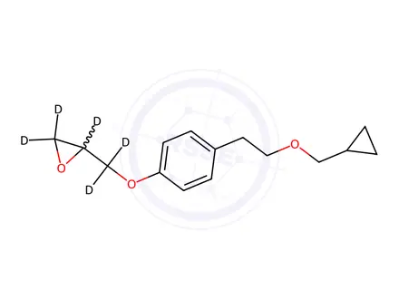 Chemical structure of [[4-[2-(Cyclopropylmethoxy)ethyl]phenoxy]methyl]oxirane-d5