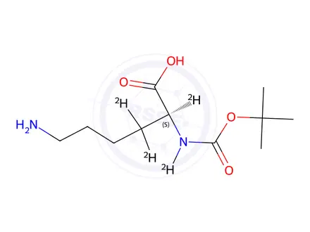 Chemical structure of N-Boc-L-lysine-d4