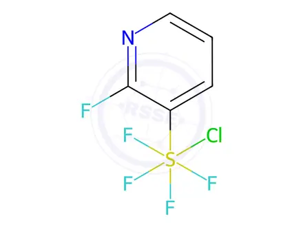 Chemical structure of Sulfur, chlorotetrafluoro(2-fluoro-3-pyridinyl)-, (OC-6-32)-