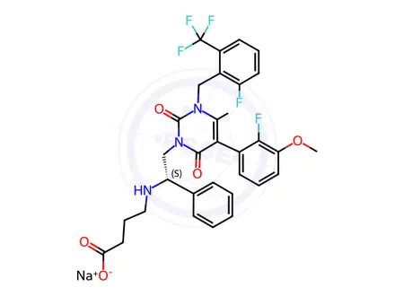 Chemical structure of Elagolix Sodium Impurity 24 Sodium Salt