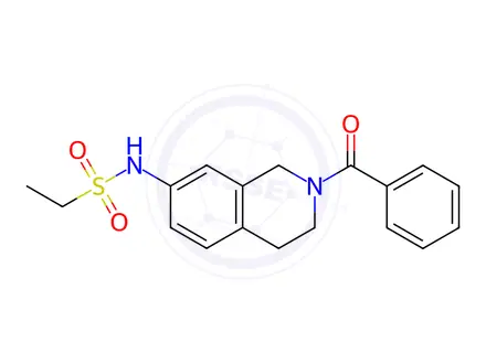 Chemical structure of N-(2-Benzoyl-1,2,3,4-tetrahydroisoquinolin-7-yl)ethanesulfonamide