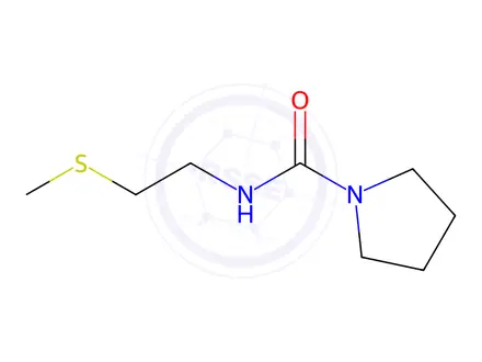 Chemical structure of N-[2-(methylsulfanyl)ethyl]pyrrolidine-1-carboxam ide