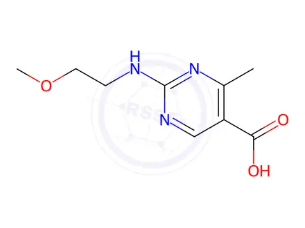 Chemical structure of 2-((2-Methoxyethyl)amino)-4-methylpyrimidine-5-carboxylic acid