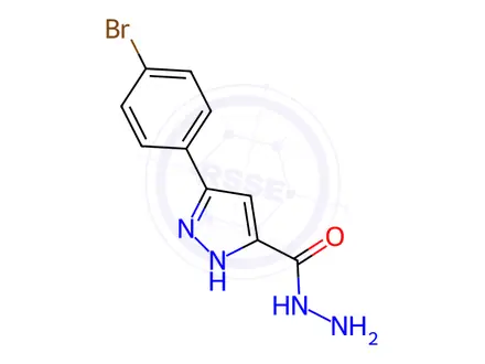 Chemical structure of 3-(4-BROMOPHENYL)-1H-PYRAZOLE-5-CARBOHYDRAZIDE