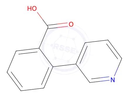 Chemical structure of 2-(Pyridin-3-yl)benzoic Acid