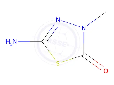 Chemical structure of 5-amino-3-methyl-2,3-dihydro-1,3,4-thiadiazol-2-one