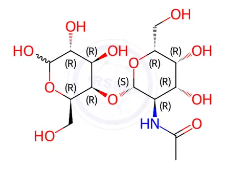 Chemical structure of GALNAC-BETA1-4GAL