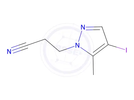 Chemical structure of 3-(4-Iodo-5-methyl-1H-pyrazol-1-yl)propanenitrile