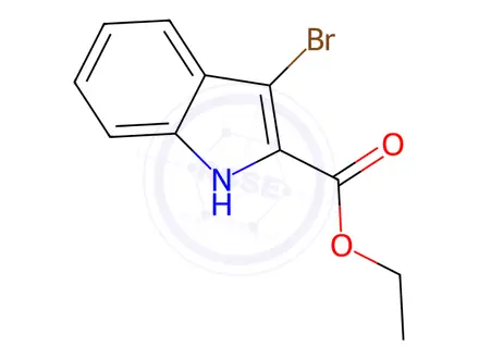 Chemical structure of Ethyl 3-bromo-1H-indole-2-carboxylate