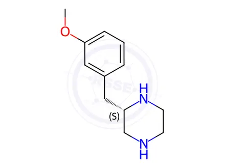 Chemical structure of Piperazine, 2-[(3-methoxyphenyl)methyl]-, (2S)-