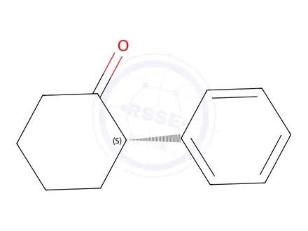 Chemical structure of (S)-2-PHENYL-CYCLOHEXANONE