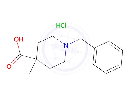 Chemical structure of 1-Benzyl-4-methylpiperidine-4-carboxylic acid hydrochloride