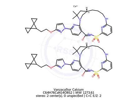 Chemical structure of Vanzacaftor Calcium
