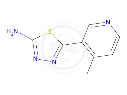 Chemical structure of 5-(4-Methylpyridin-3-yl)-1,3,4-thiadiazol-2-amine