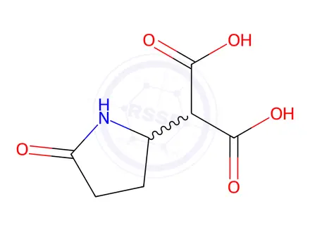 Chemical structure of 2-(5-oxopyrrolidin-2-yl)propanedioic acid