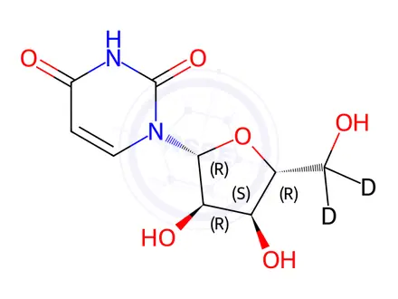 Chemical structure of Uridine-[5',5'-D2]