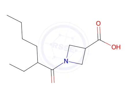 Chemical structure of 1-(2-ethylhexanoyl)azetidine-3-carboxylic acid