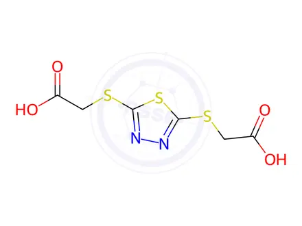 Chemical structure of 1,3,4-Thiadiazole-2,5-dithioacetic acid
