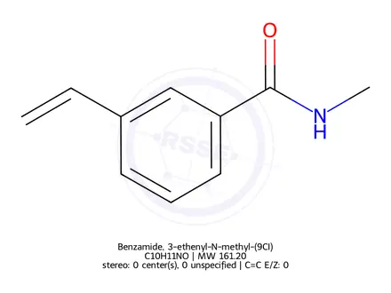 Chemical structure of Benzamide, 3-ethenyl-N-methyl-(9CI)