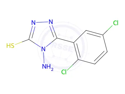 Chemical structure of 4-Amino-5-(2,5-dichlorophenyl)-4H-1,2,4-triazole-3-thiol