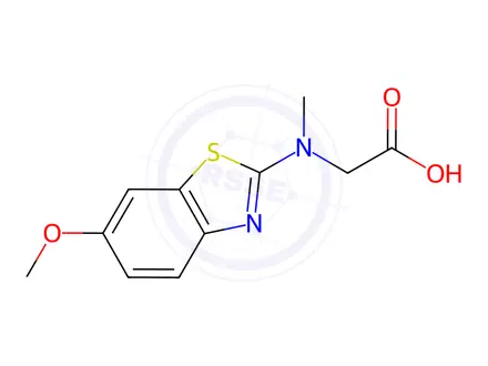 Chemical structure of n-(6-methoxy-1,3-benzothiazol-2-yl)-n-methylglycine