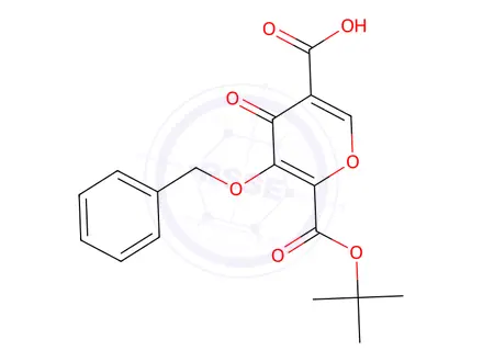 Chemical structure of 5-(BENZYLOXY)-6-(TERT-BUTOXYCARBONYL)-4-OXO-4H-PYRAN-3-CARBOXYLIC ACID