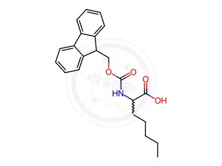 Chemical structure of 1219184-45-8 2-((((9H-Fluoren-9-yl)methoxy)carbonyl)amino)heptanoic acid