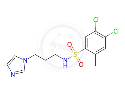 Chemical structure of N-(3-(1H-Imidazol-1-yl)propyl)-4,5-dichloro-2-methylbenzenesulfonamide