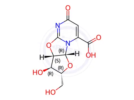 Chemical structure of 2,2'-anhydro-1-(beta-arabinofuranosyl)-orotic acid