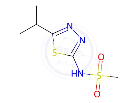 Chemical structure of N-(5-isopropyl-1,3,4-thiadiazol-2-yl)methanesulfonamide