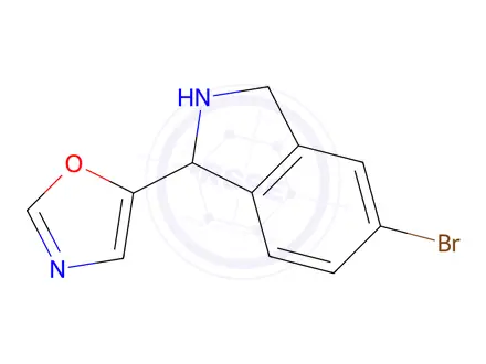 Chemical structure of 5-(5-Bromoisoindolin-1-yl)oxazole