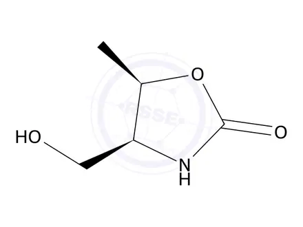 Chemical structure of cis-4-(Hydroxymethyl)-5-methyloxazolidin-2-one