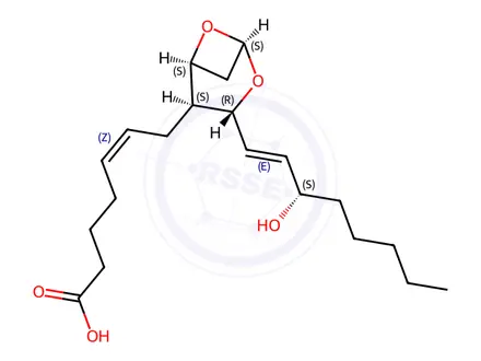 Chemical structure of Thromboxane A2