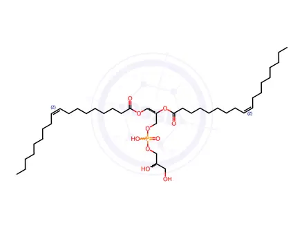 Chemical structure of (Z)-Octadec-9-enoic acid [1-[(glyceryloxy-hydroxy-phosphoryl)oxymethyl]-2-[(E)-octadec-9-enoyl]oxy-ethyl] ester
