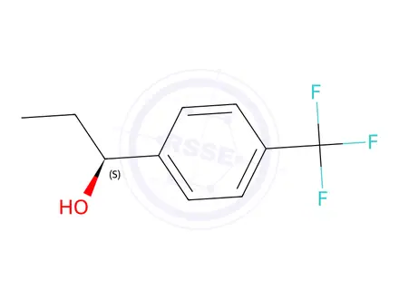 Chemical structure of (S)-1-(4-(trifluoromethyl)phenyl)propan-1-ol