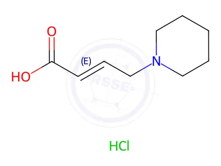 Chemical structure of (E)-4-(piperidin-1-yl)but-2-enoic acid hydrochloride