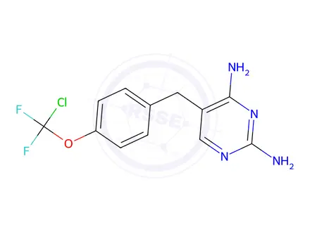 Chemical structure of 5-[P-(Chlorodifluoromethoxy)Benzyl]-2,4-Pyrimidinediamine