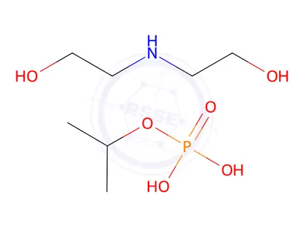 Chemical structure of Phosphoric acid, 1-methylethyl ester, compd. with 2,2'-iminobis[ethanol]